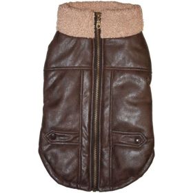 Fashion Pet Brown Bomber Dog Jacket (Option: Xlarge)